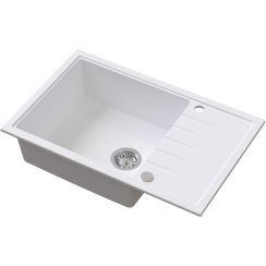 Ruvetti Axel granitový dřez 78x50 cm bílá 3001AXWH160XLW