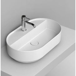 Ceramica Dolomite Noemi umyvadlo 65x40 cm oválné na pult bílá D312001