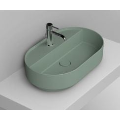 Ceramica Dolomite Noemi umyvadlo 65x40 cm oválné na pult zelená D312075