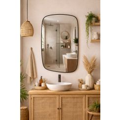 Baltica Design Stone Calm zrcadlo 60x90 cm černá 5904107932941