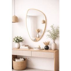 Baltica Design Stone Fluid zrcadlo 55x92 cm zlatá 5904107933016