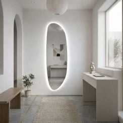 Baltica Design Stone Fluid zrcadlo 50x155 cm s osvětlením 5904107933153