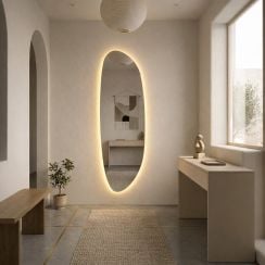 Baltica Design Stone zrcadlo 50x155 cm s osvětlením 5904107933146