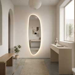 Baltica Design Stone Fluid zrcadlo 50x155 cm s osvětlením 5904107933139
