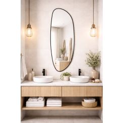 Baltica Design Stone Fluid zrcadlo 50x155 cm černá 5904107933023