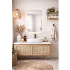 Baltica Design Stone zrcadlo 60x90 cm s osvětlením 5904107933238