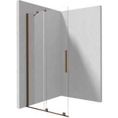 Deante Prizma sprchová zástěna walk-in 120 cm hnědá kartáčovaný/průhledné sklo KTJ_C32R