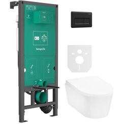 Sada záchodová mísa Hansgrohe EluPura S 60193450, podomítkový WC modul Hansgrohe iFrame universal 01022180, 60148450, 66001670