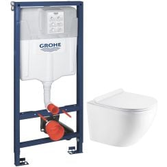 Sada podomítkový WC modul Grohe Solido 39069000, WC mísa se sedátkem s pomalým sklápěním Hagser Beno HGR14000042