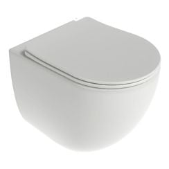 Ravak Chrome wc mísa se sedátkem s pomalým sklápěním závěsná bez splachovacího kruhu s vírovým splachováním bílá lesk X03121