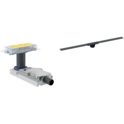 Sada odtokový žlábek Geberit CleanLine 154.502.TE.1, sprchový odtok Geberit CleanLine 154.152.00.1