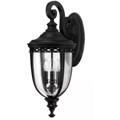 Elstead Lighting English Bridle venkovní nástěnné svítidlo 3x60 W černá FE-EB2-L-BLK