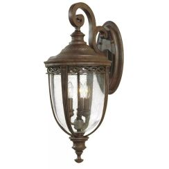 Elstead Lighting English Bridle venkovní nástěnné svítidlo 3x60 W hnědá FE-EB2-L-BRB