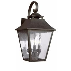 Elstead Lighting Galena venkovní nástěnné svítidlo 3x40 W hnědá FE-GALENA2-L-SBL