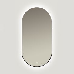 Ars Longa Luce zrcadlo 45x105 cm oválný s osvětlením LED-LUCE45105-C