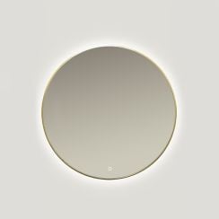 Ars Longa Lumio zrcadlo 80x80 cm kulatý s osvětlením zlatá LED-LUMIO80-Z