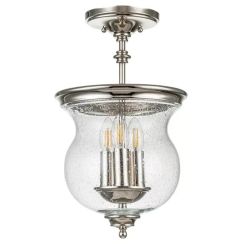 Elstead Lighting Pickering Lane stropní světlo 3x40 W nikl FE-PICKERING-LANE-SF-PN