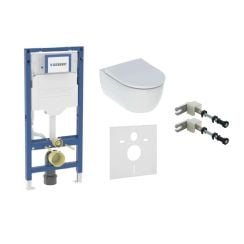 Sada záchodová mísa Geberit iCon 503.233.00.1, podomítkový WC modul Geberit Duofix 111.320.00.6, 111.815.00.1, 156.050.00.1