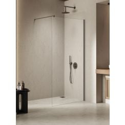 New Trendy Nesta Gunmetal Brushed sprchová zástěna walk-in 110 cm gunmetal kartáčovaný/průhledné sklo K-1758