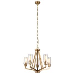 Elstead Lighting Deryn závěsné svítidlo 5x60 W mosaz KL-DERYN5-NBR