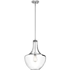 Elstead Lighting Everly závěsné svítidlo 1x60 W chrom KL-EVERLY-P-M-CH