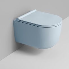 Ceramica Dolomite Mirto Round záchodová mísa závěsná bez splachovacího kruhu s vírovým splachováním modrá mat D474971