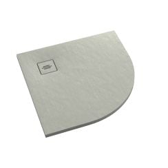 Schedline Protos Cement Stone půlkruhová sprchová vanička 90x90 cm cement 3SP.P1O-9090/CT/ST-M1/CT/ST