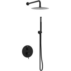 Balneo Cascade sprchová sada pod omítku s dešťovou sprchou černá H0301060606