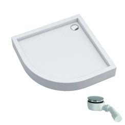 Schedline Favory Plus White Stone půlkruhová sprchová vanička 90x90 cm bílá 3ST.F1O-9090/B/ST