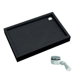 Schedline Favory Plus Black Mat obdélníková sprchová vanička 120x80 cm černá 3ST.F1P-80120/C/MG