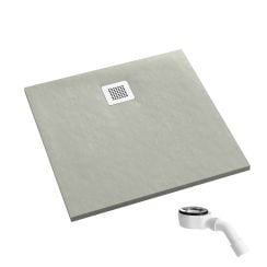 Schedpol Kalait Cement Stone čtvercová sprchová vanička 80x80 cm cement 3.3200/CT/ST-M2