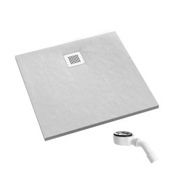 Schedpol Kalait White Stone čtvercová sprchová vanička 90x90 cm bílá 3.3201/B/ST-M2