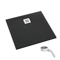 Schedpol Kalait Black Stone čtvercová sprchová vanička 80x80 cm černá 3.3200/C/ST-M2