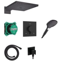 Hansgrohe Raindance E sprchová sada pod omítku s termostatem s dešťovou sprchou černá 24623670