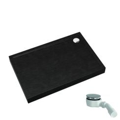 Schedpol Competia New Black Stone obdélníková sprchová vanička 120x90 cm černá 3.4647/C/ST