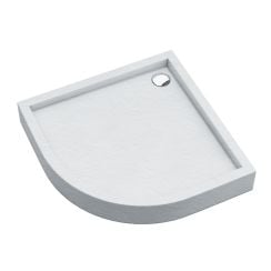 Schedpol Medium White Stone půlkruhová sprchová vanička 90x90 cm bílá 3.4734/B/ST