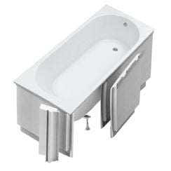 Schedpol Tara SET vana s obkladem 180x80 cm bílá 3.588/OULED/S