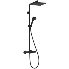 Hansgrohe Activera Q sprchová sada na stěnu s termostatem s dešťovou sprchou černá 28749670