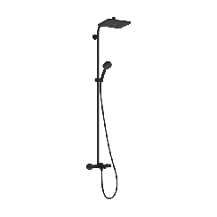 Hansgrohe Activera Q sprchová sada na stěnu s termostatem s dešťovou sprchou černá 28753670