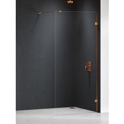New Trendy Eventa sprchová zástěna walk-in 100 cm měděná kartáčovaný/průhledné sklo EXK-8160
