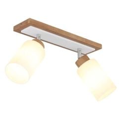 Globo Lighting Deleon nástěnné svítidlo 2x60 W bílá-dřevo 15977-2