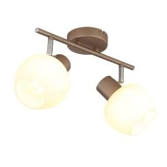 Globo Lighting Eileen nástěnné svítidlo 2x40 W bílá-hnědá 54662-2