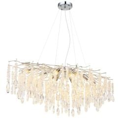 Globo Lighting Kinga závěsné svítidlo x40 W průhledná-stříbrná 64141H2