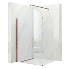 Rea Heaven sprchová zástěna walk-in 90 cm měděná kartáčovaný/průhledné sklo REA-K6686