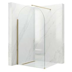 Rea Heaven sprchová zástěna walk-in 120 cm zlatá kartáčovaný/průhledné sklo REA-K6682