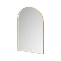Cersanit Crea II zrcadlo 50x80 cm oválný s osvětlením s vyhřívací podložkou zlatá S1058–038