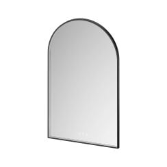 Cersanit Crea II zrcadlo 50x80 cm oválný s osvětlením s vyhřívací podložkou černá S1058–037