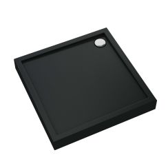 Schedpol Competia New Black Mat čtvercová sprchová vanička 80x80 cm šedá 3.4630/C/MG