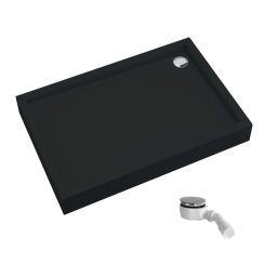 Schedpol Competia New Black Mat obdélníková sprchová vanička 100x80 cm černá 3.4636/C/MG
