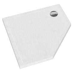 Schedpol Caspar New White Stone pětiúhelníková sprchová vanička 80x80 cm bílá 3.2397/B/ST